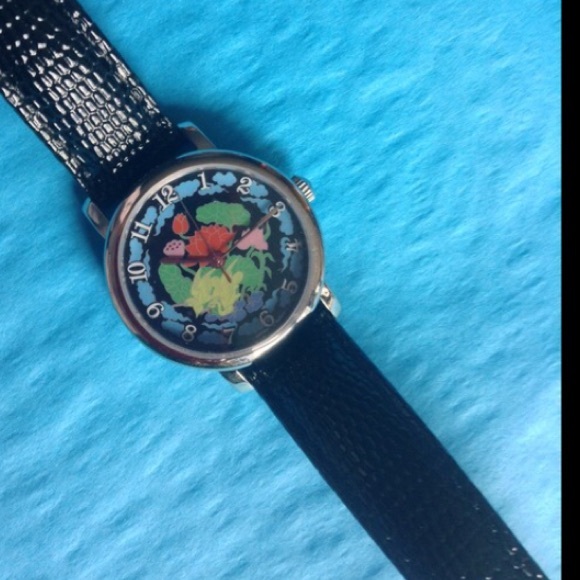 ?Gorgeous Black Leather Contemporary Watch?