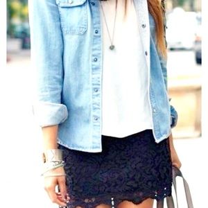 SOLD! Banana Republic Black Lace Mini Skirt