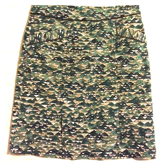 Anthropologie velvet pencil skirt