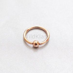 Rose Gold Ring Captive Bead Ring
