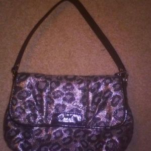 Authentic coach ocelot small purse