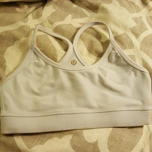 Lululemon white y sports bra
