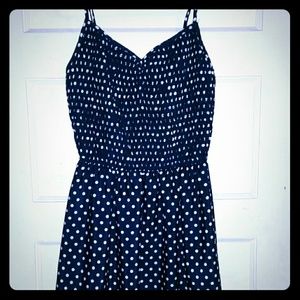 Navy Blue Polka Dot Dress