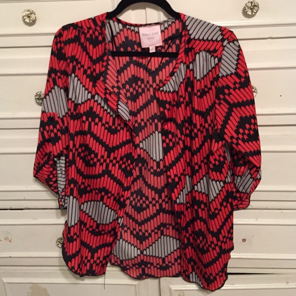 Romeo & Juliet Couture Tops - Open red flowy shirt