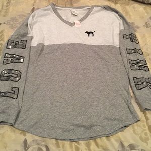 VS Pink Bling Sequence Top