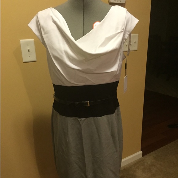 Calvin Klein color block shift dress