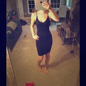 Ribbed black dress bcbg