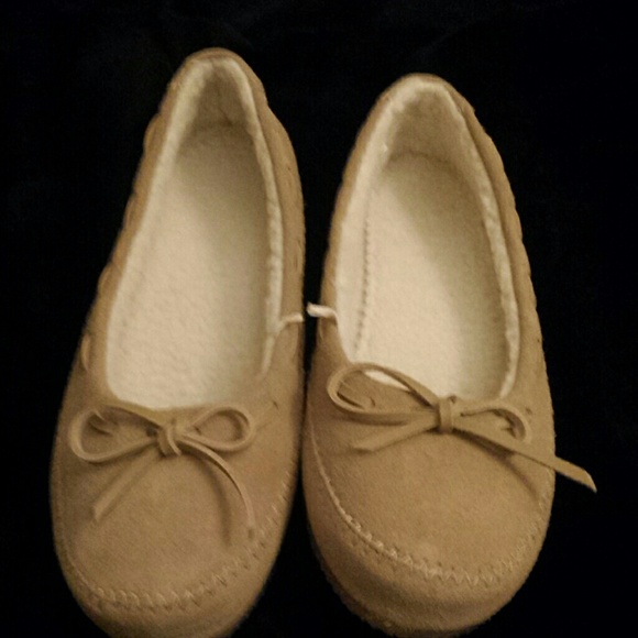 Faux Fur Lined Leather Mocassins