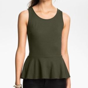 ❗️FINAL PRICE❗️Soprano Ponte Knit Peplum Top