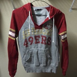 49ers hooded sweatshirt size women M