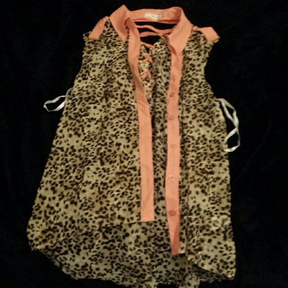 Sheer flowy sleeveless top