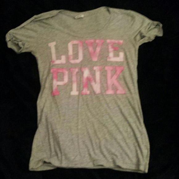 Victoria's Secret Love Pink grey t-shirt