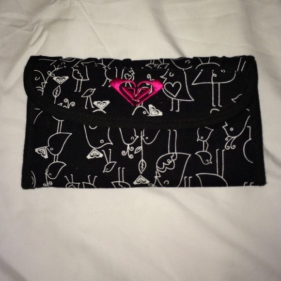 NWOT Black Cotton Roxy Wallet