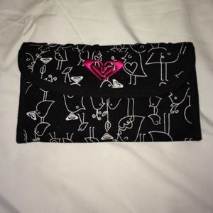 NWOT Black Cotton Roxy Wallet