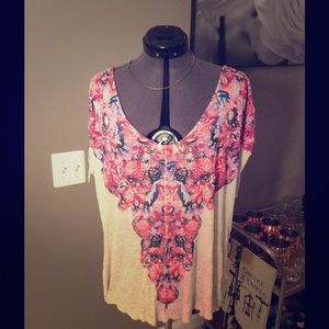 Free people oversized floral tee