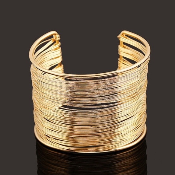 Gold Bangle Cuff - Picture 2 of 3