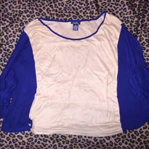 Blue & Suede Crop Top