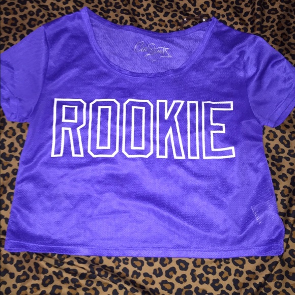 Cropped "Rookie" Mesh Jersey