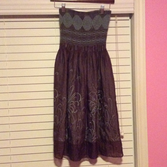 Lapis Strapless Dress