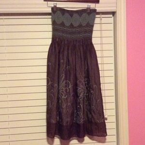 Lapis Strapless Dress