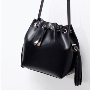 Zara tassel bucket bag