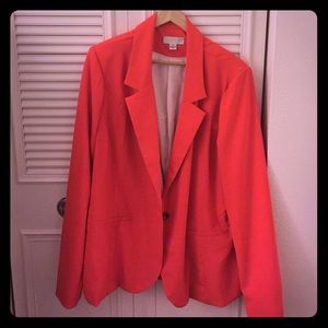 Orange Plus size blazer