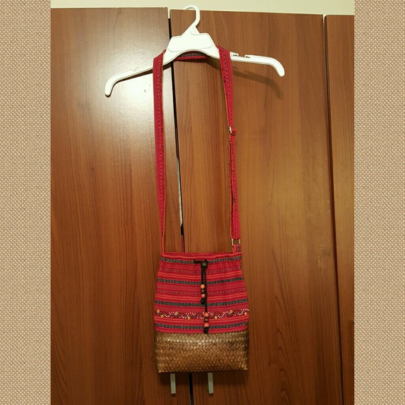Tribal Crossbody Red Bag