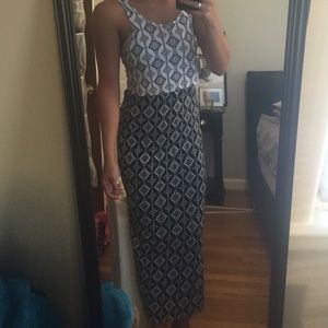 Black and white maxi dress