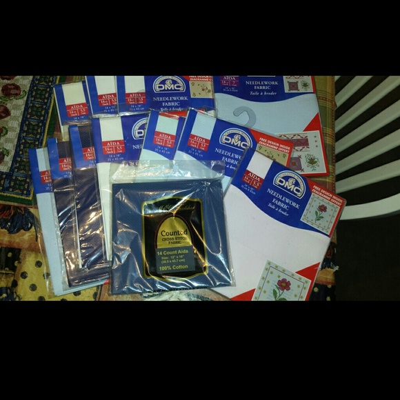 12 Multiple colors of Cross stitch fabric