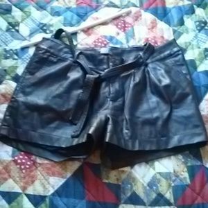 Faux Leather Shorts