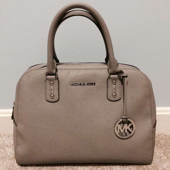 Authentic MK Pastel Gray Dome Satchel