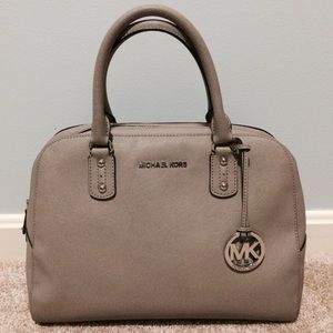 Authentic MK Pastel Gray Dome Satchel