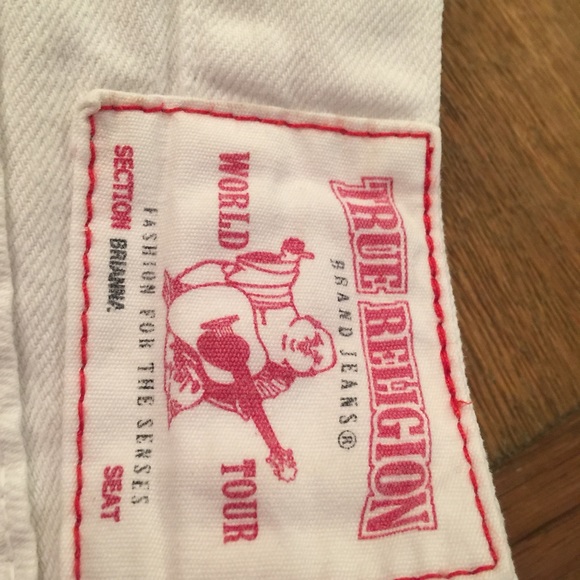 True Religion distressed cropped jeans