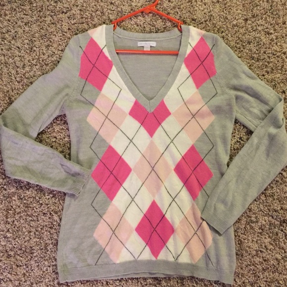 Light argyle sweater