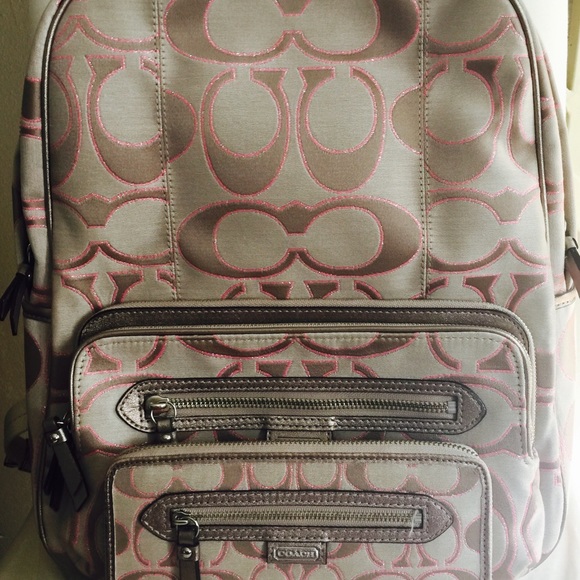 Coach backpack and wallet.