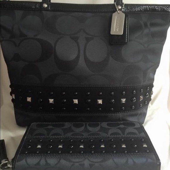 Coach Rare studded Tote and wallet