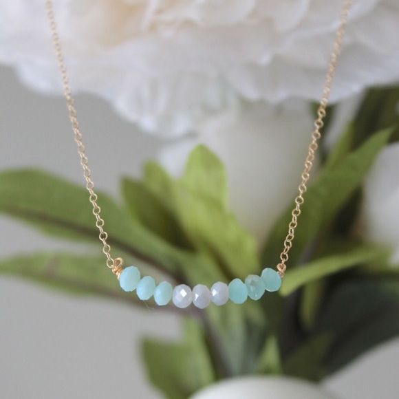 LucyMint Jewelry - Ocean Ombre Beaded Necklace