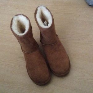Chestnut Short UGGs, worn lightly