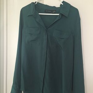 DKNY emerald green top