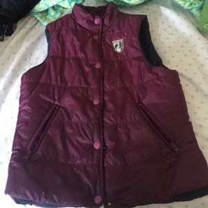 Maroon American eagle vest