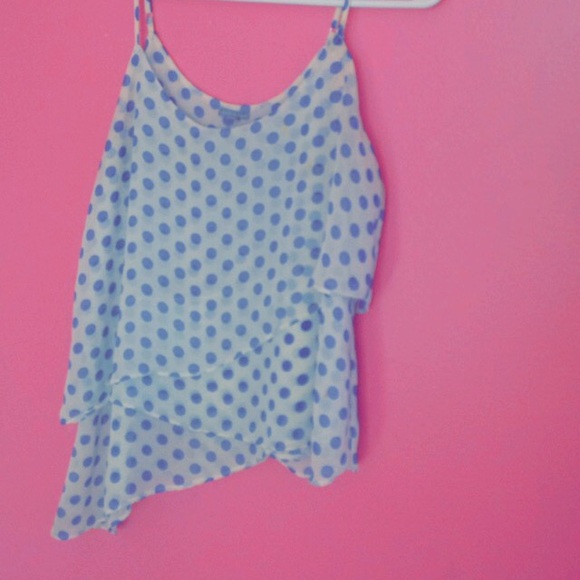Polka dotted tank top