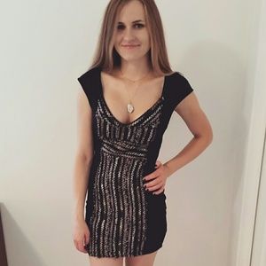 FREE PEOPLE black body con dress