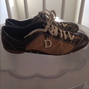 Christian Dior bowling style shoes in brown