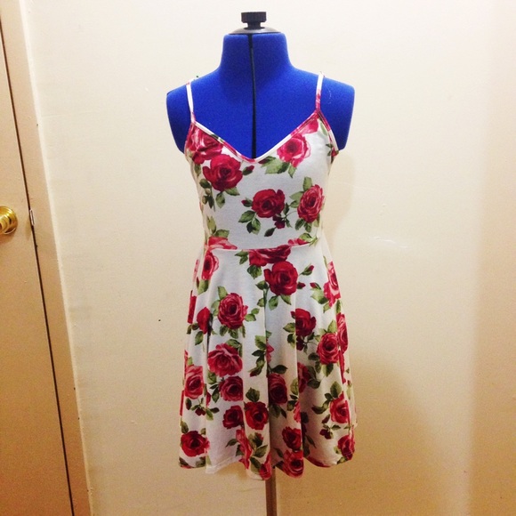 Pink floral dress