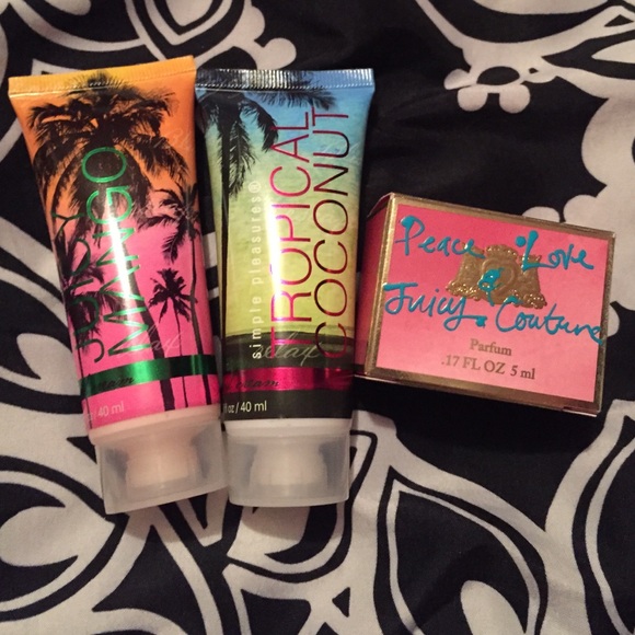 Two lotions, 1 juicy couture perfume