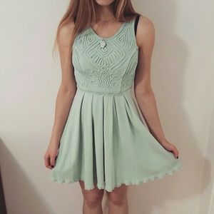 FREE PEOPLE fit and flare cutout dress XS