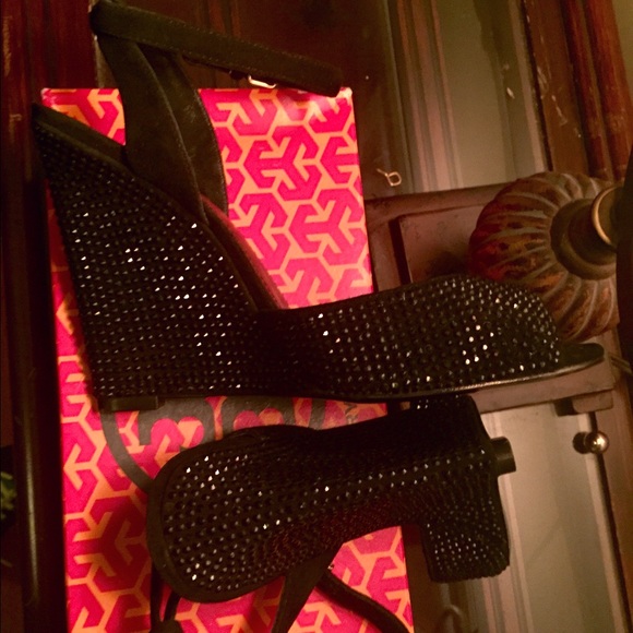 Tory Burch Shoes - Tory Burch black dress wedge size 10M