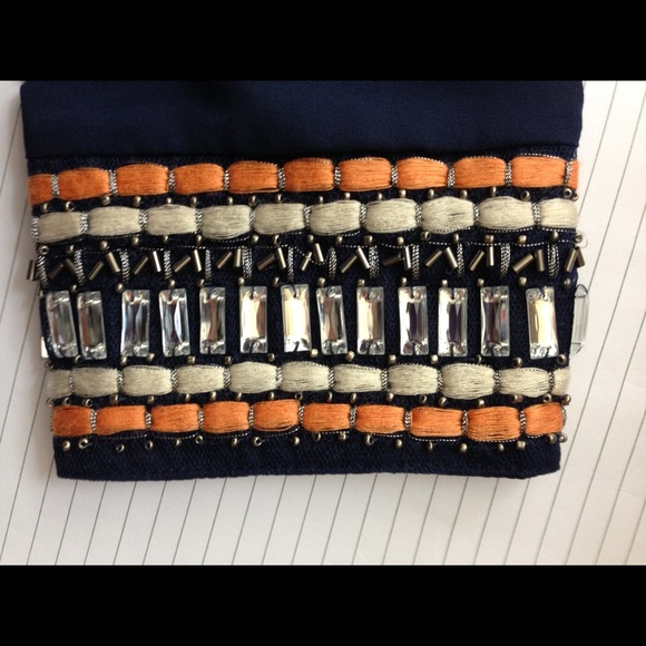 🎉🎊HP🎊🎉blue beaded cuff top S M L - Picture 3 of 3