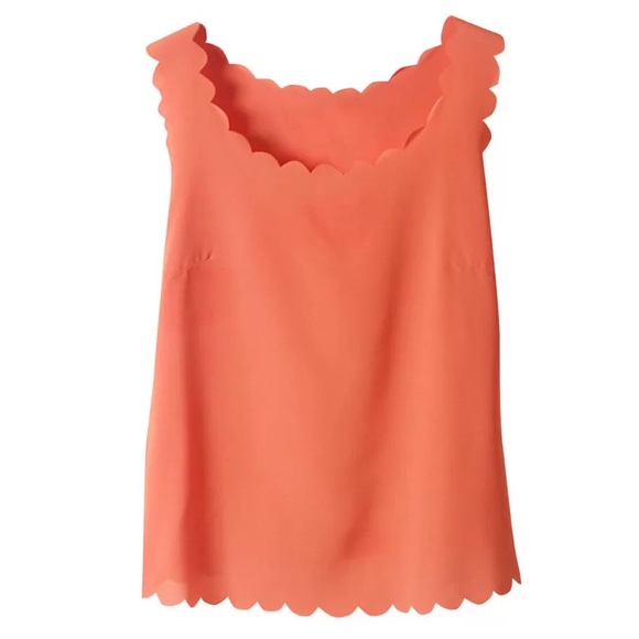 NWT Scalloped Sleeveless Top