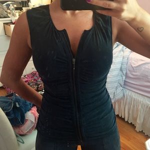 rag & bone zip up tank top